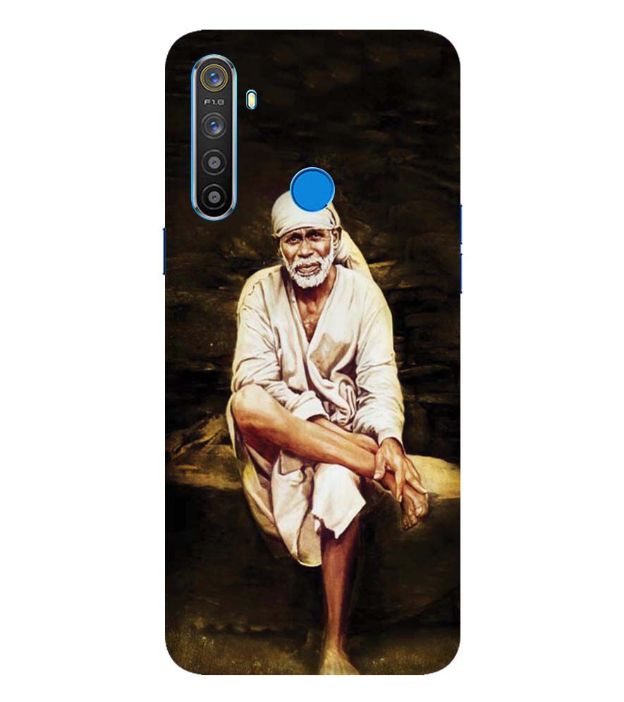 D1542-Sai Baba Sitting On Stone Back Cover for Realme Narzo 10