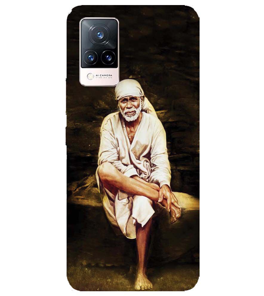 D1542-Sai Baba Sitting On Stone Back Cover for Vivo V21 5G