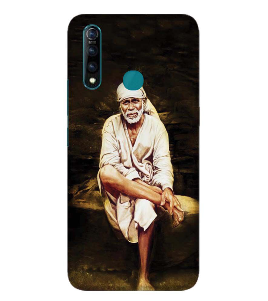 D1542-Sai Baba Sitting On Stone Back Cover for Vivo Z1 Pro