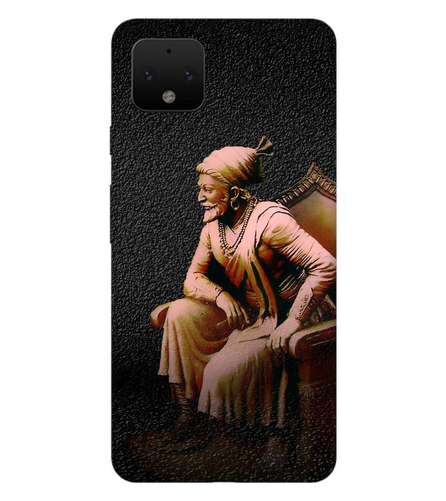 D1601-Chatrapati Shivaji On His Throne Back Cover for Google Pixel 4