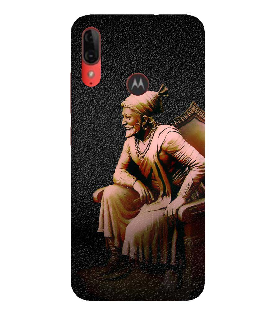 D1601-Chatrapati Shivaji On His Throne Back Cover for Motorola Moto E6s