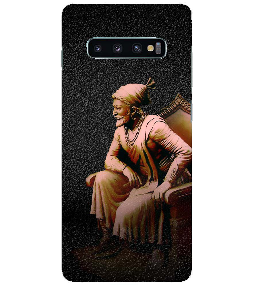 D1601-Chatrapati Shivaji On His Throne Back Cover for Samsung Galaxy S10+ (Plus with 6.4 Inch Screen)
