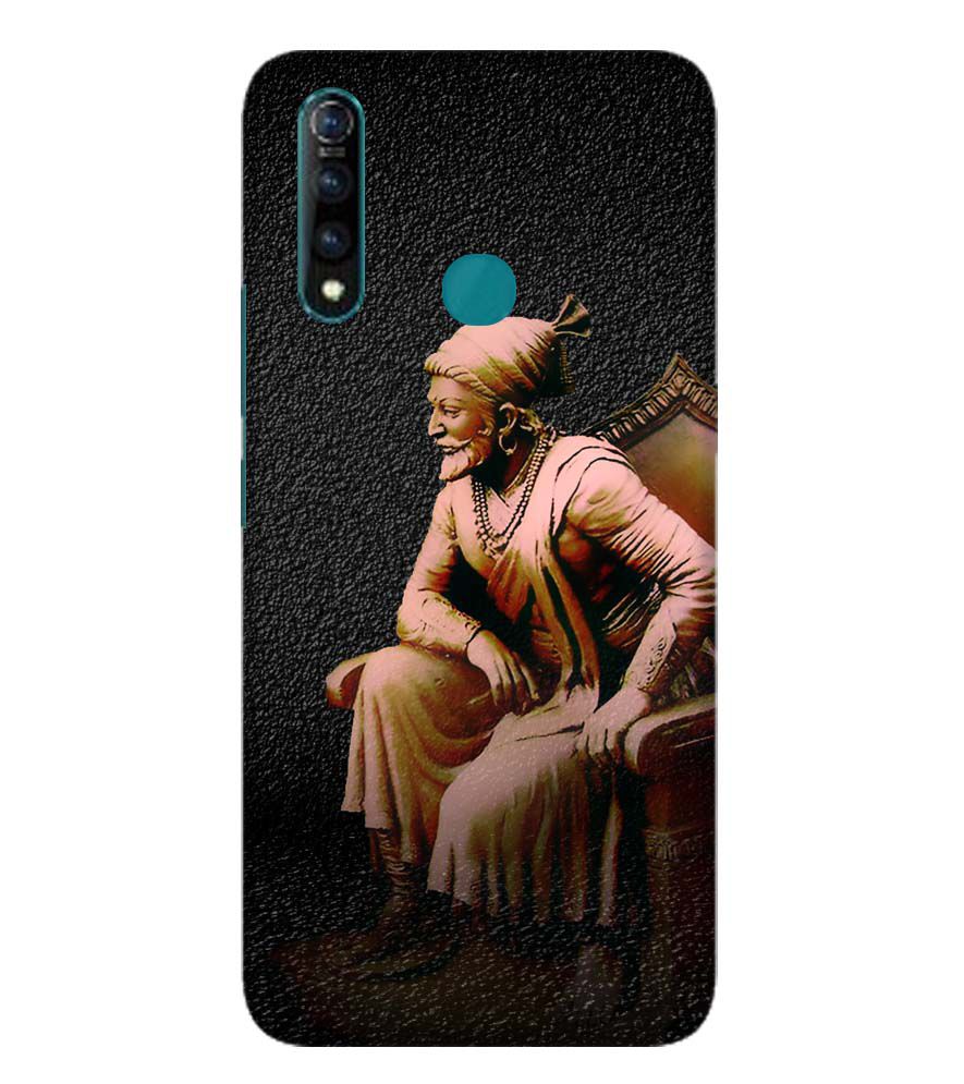 D1601-Chatrapati Shivaji On His Throne Back Cover for Vivo Z1 Pro