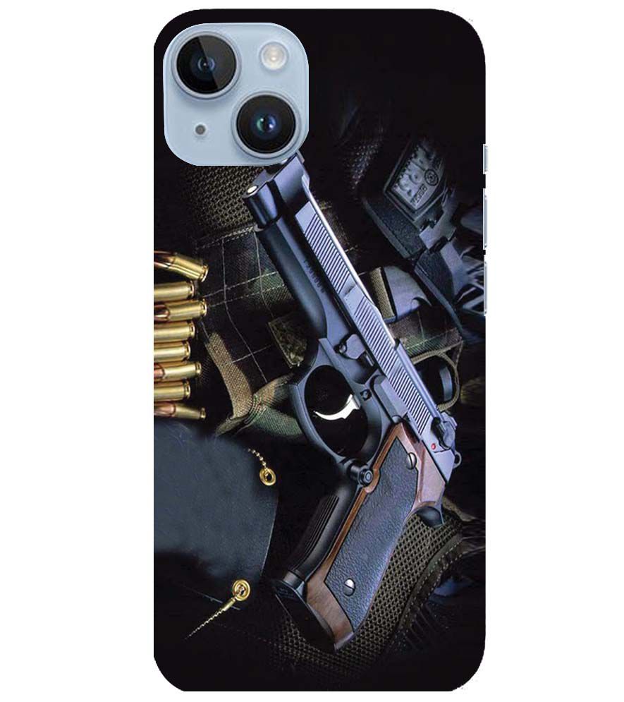 D1624-Guns And Bullets Back Cover for Apple iPhone 14