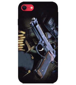 D1624-Guns And Bullets Back Cover for Apple iPhone SE (2020)