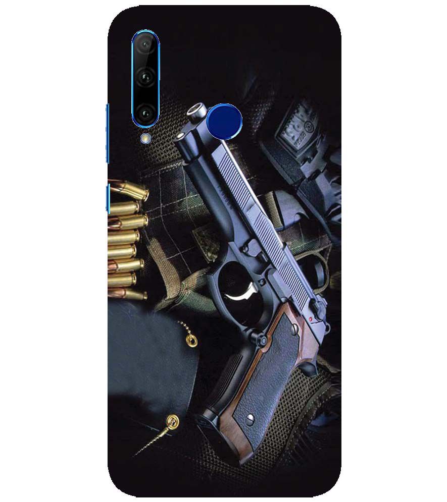 D1624-Guns And Bullets Back Cover for Huawei Honor 10i