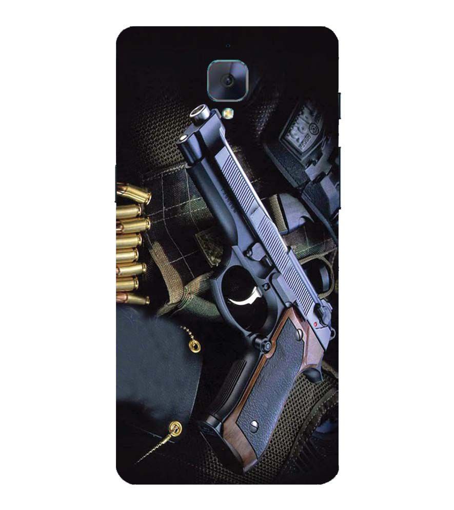 D1624-Guns And Bullets Back Cover for OnePlus 3 and OnePlus 3T