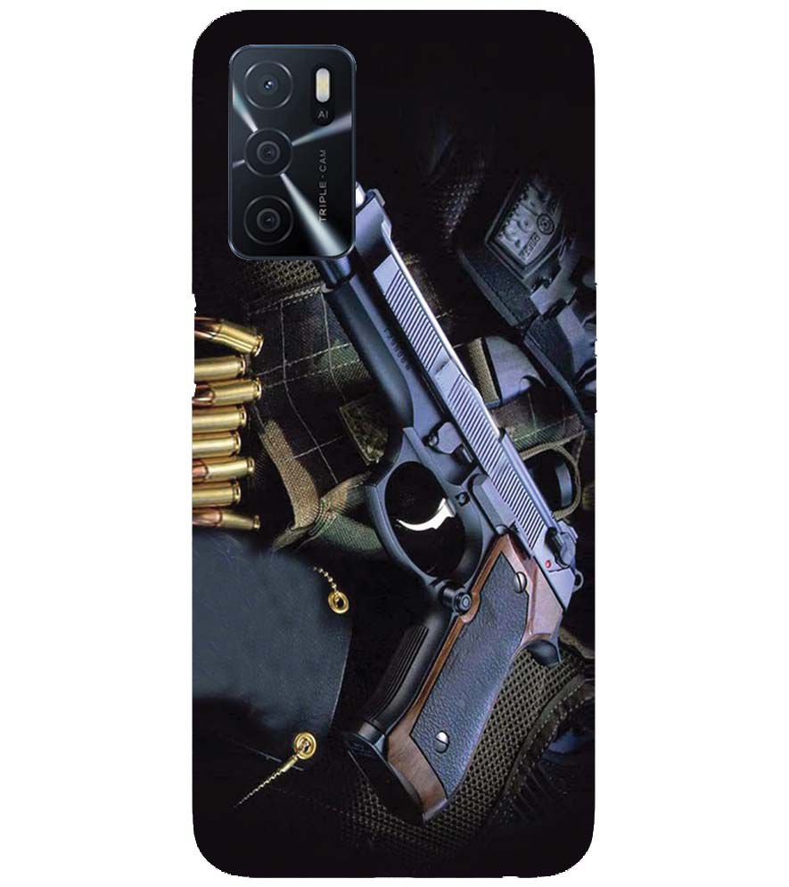 D1624-Guns And Bullets Back Cover for Oppo A16