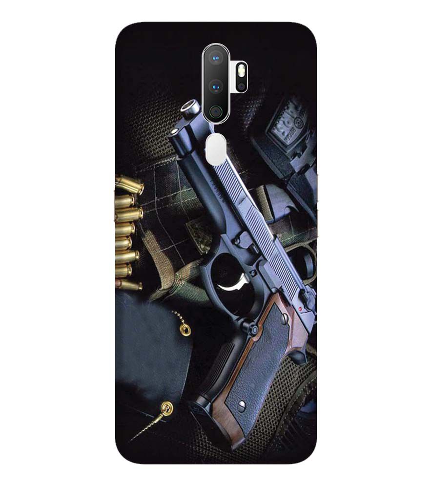 D1624-Guns And Bullets Back Cover for Oppo A9 (2020)