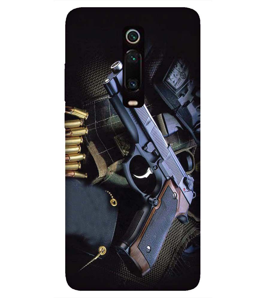 D1624-Guns And Bullets Back Cover for Xiaomi Redmi K20 Pro