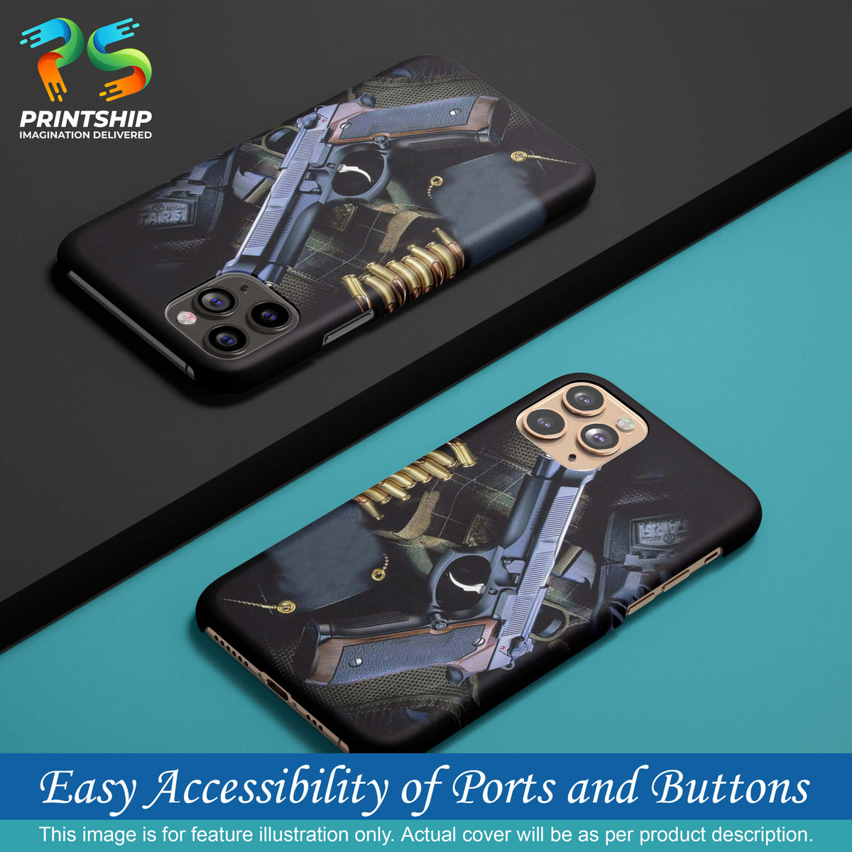 D1624-Guns And Bullets Back Cover for Motorola Moto E6s-Image5