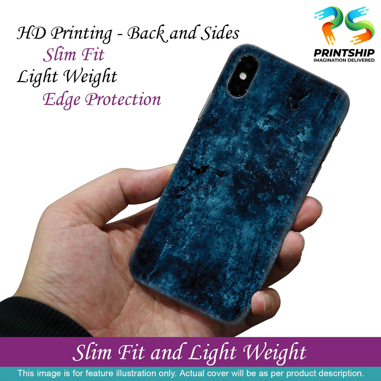 D1896-Deep Blues Back Cover for Realme X7 Max 5G