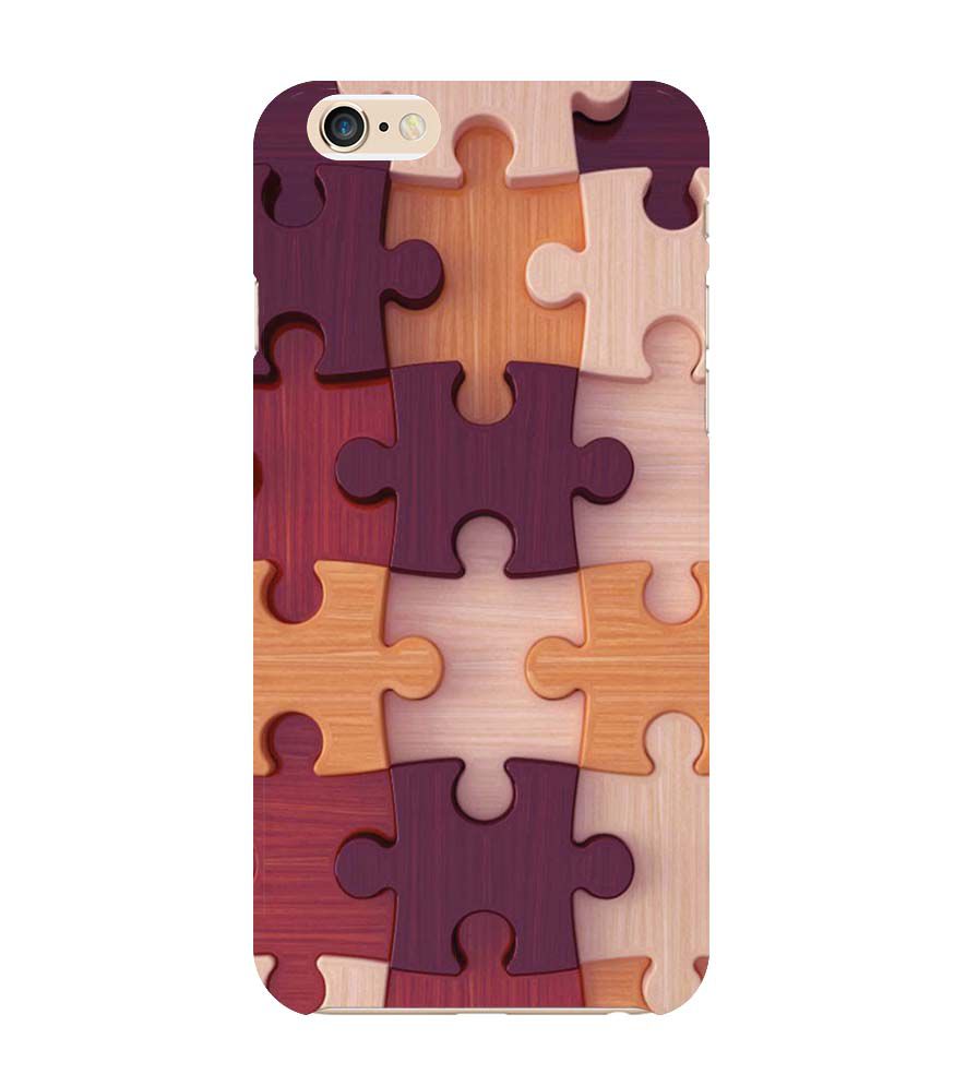 D2046-Wooden Jigsaw Back Cover for Apple iPhone 6 and iPhone 6S