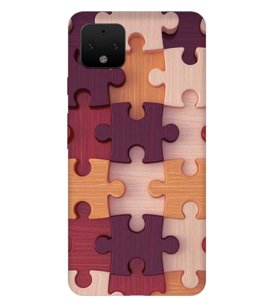 D2046-Wooden Jigsaw Back Cover for Google Pixel 4