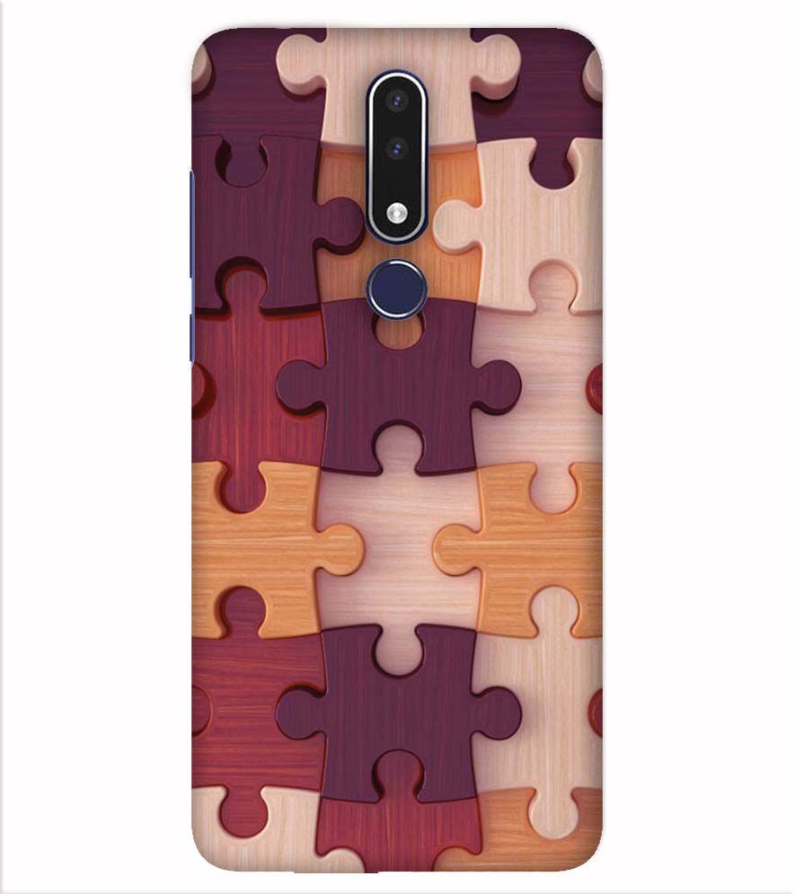 D2046-Wooden Jigsaw Back Cover for Nokia 7.1
