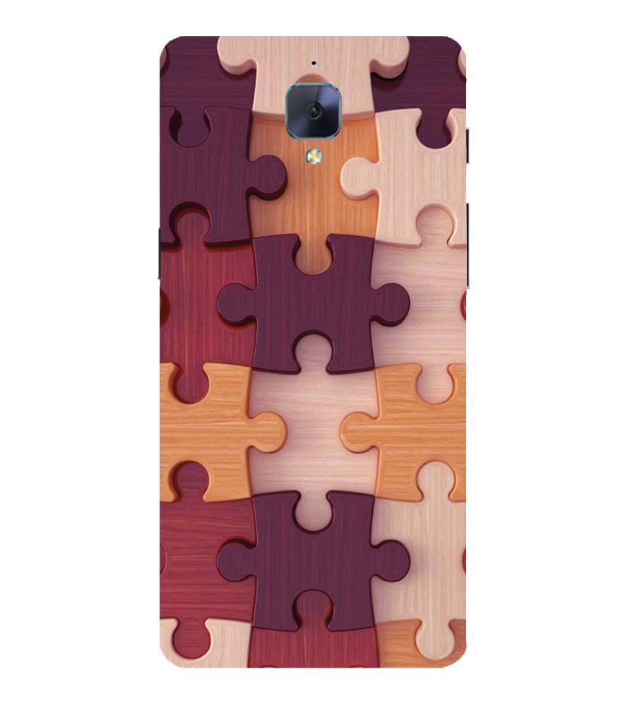 D2046-Wooden Jigsaw Back Cover for OnePlus 3 and OnePlus 3T