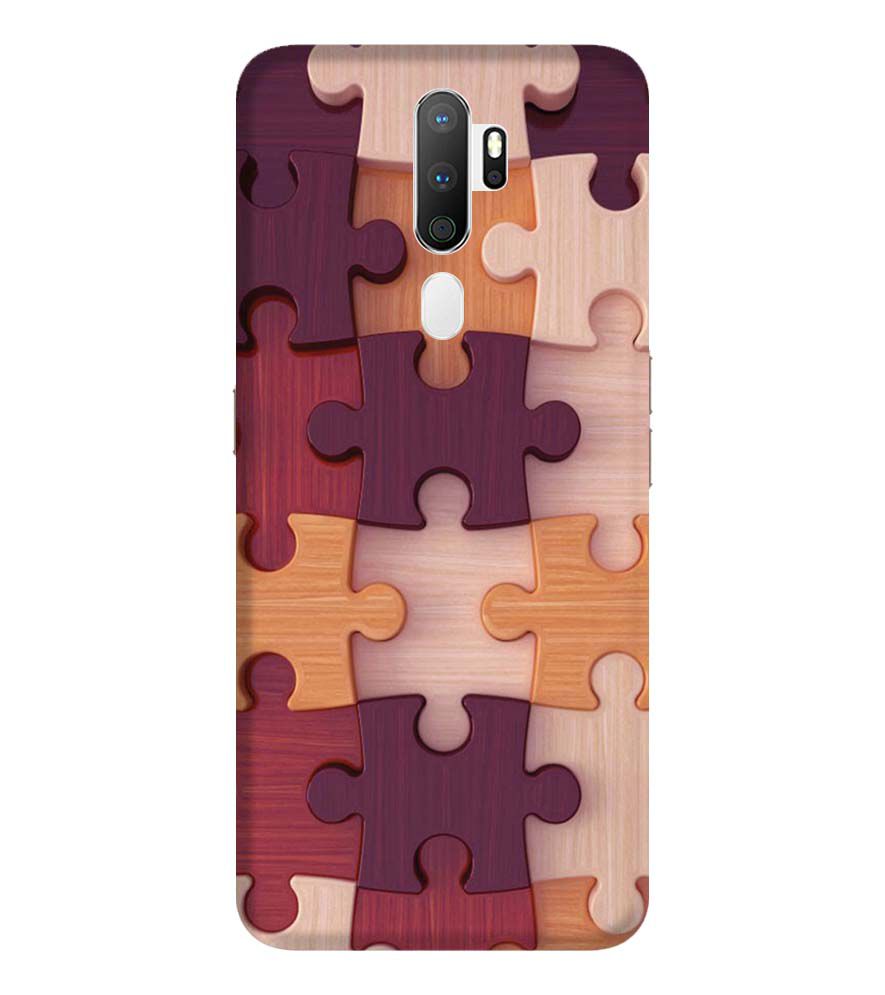 D2046-Wooden Jigsaw Back Cover for Oppo A9 (2020)