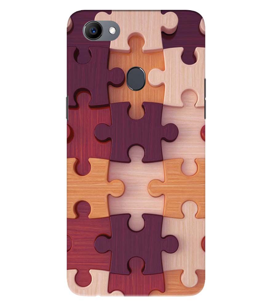 D2046-Wooden Jigsaw Back Cover for Oppo F5 Plus