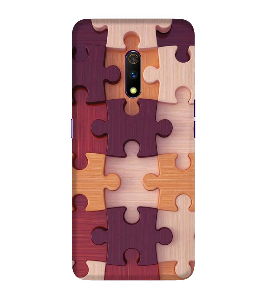 D2046-Wooden Jigsaw Back Cover for Realme X