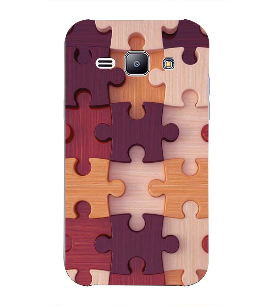 D2046-Wooden Jigsaw Back Cover for Samsung Galaxy J2 (2015)