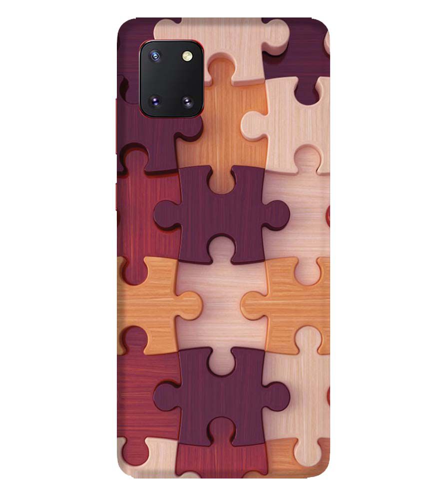 D2046-Wooden Jigsaw Back Cover for Samsung Galaxy Note10 Lite