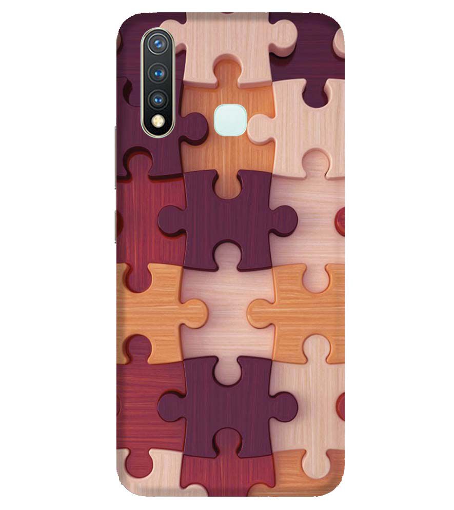 D2046-Wooden Jigsaw Back Cover for Vivo U20
