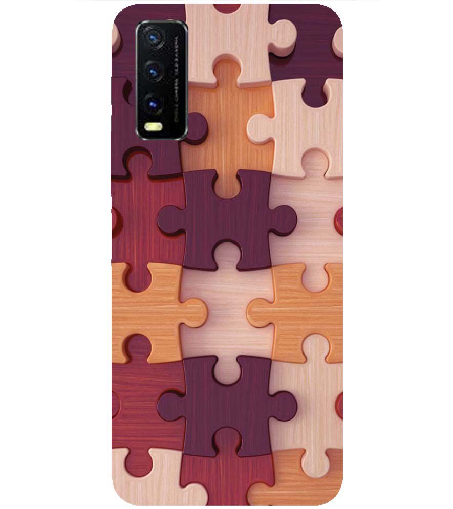 D2046-Wooden Jigsaw Back Cover for vivo Y20s