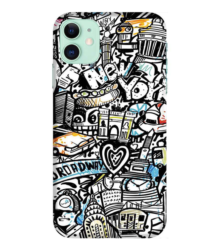 D2074-Cool Graffiti Back Cover for Apple iPhone 11