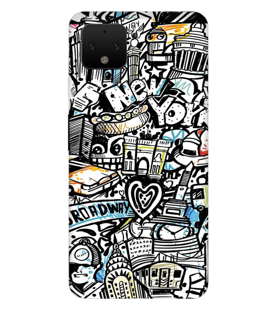 D2074-Cool Graffiti Back Cover for Google Pixel 4