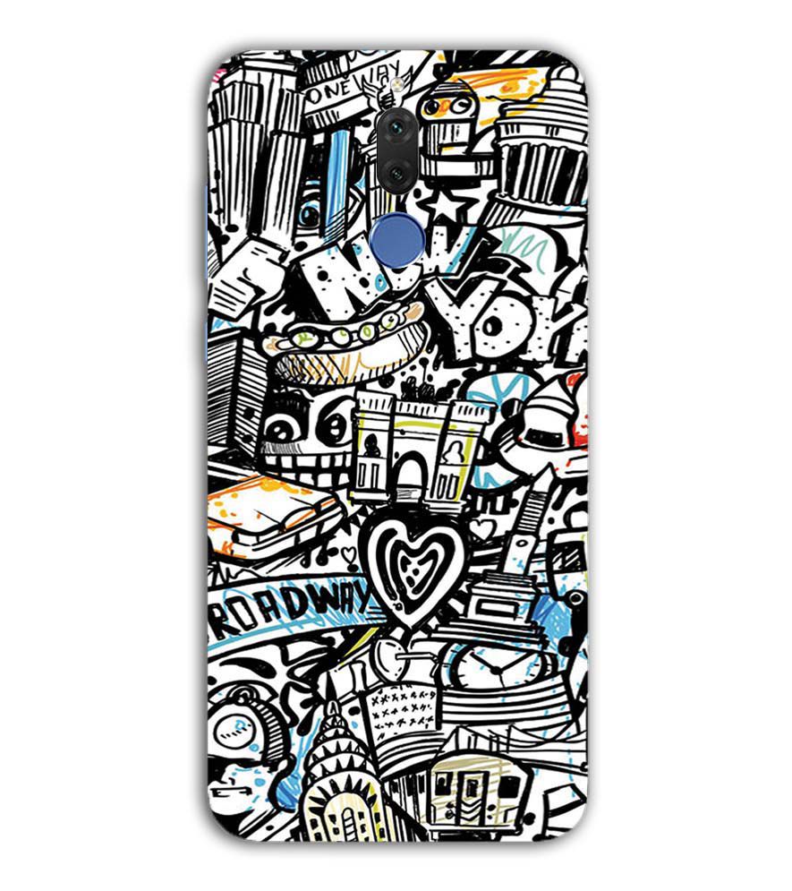 D2074-Cool Graffiti Back Cover for Huawei Nova 2i