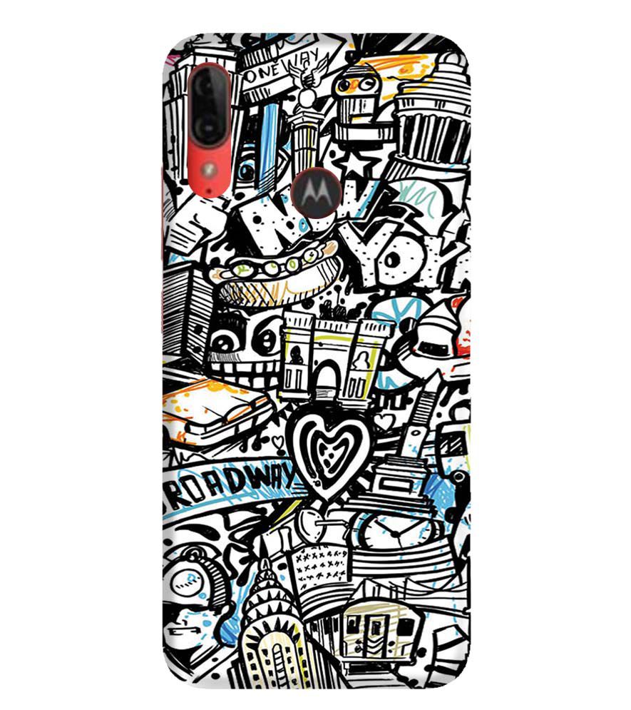 D2074-Cool Graffiti Back Cover for Motorola Moto E6s