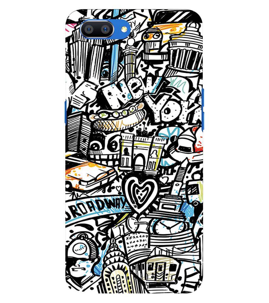 D2074-Cool Graffiti Back Cover for Oppo A5