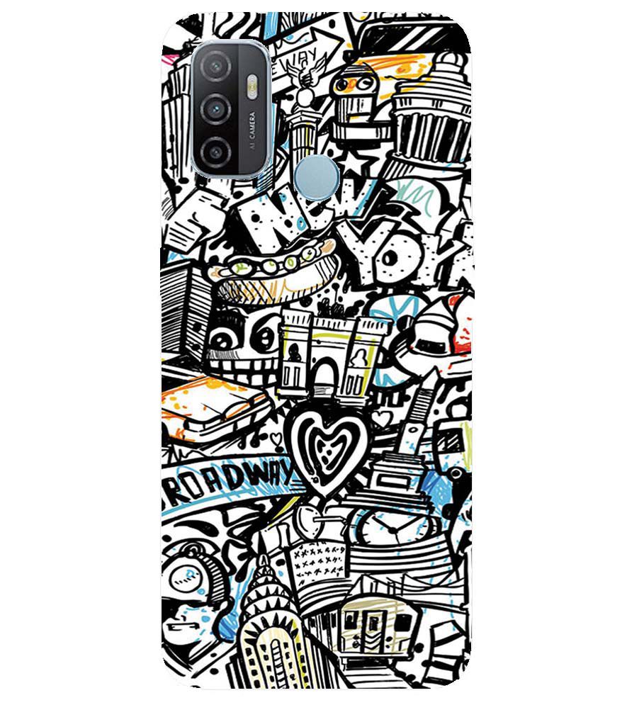 D2074-Cool Graffiti Back Cover for Oppo A53