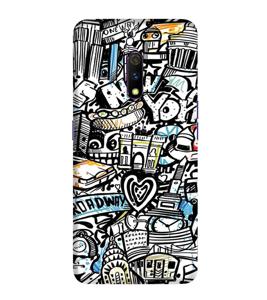 D2074-Cool Graffiti Back Cover for Realme X