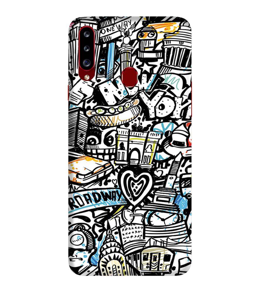 D2074-Cool Graffiti Back Cover for Samsung Galaxy A20s