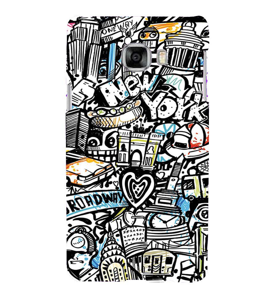 D2074-Cool Graffiti Back Cover for Samsung Galaxy C7 Pro