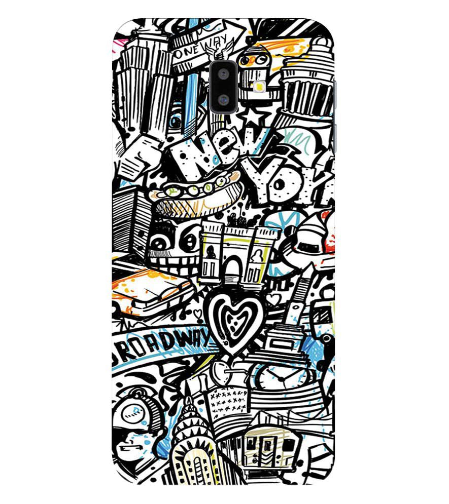 D2074-Cool Graffiti Back Cover for Samsung Galaxy J6+