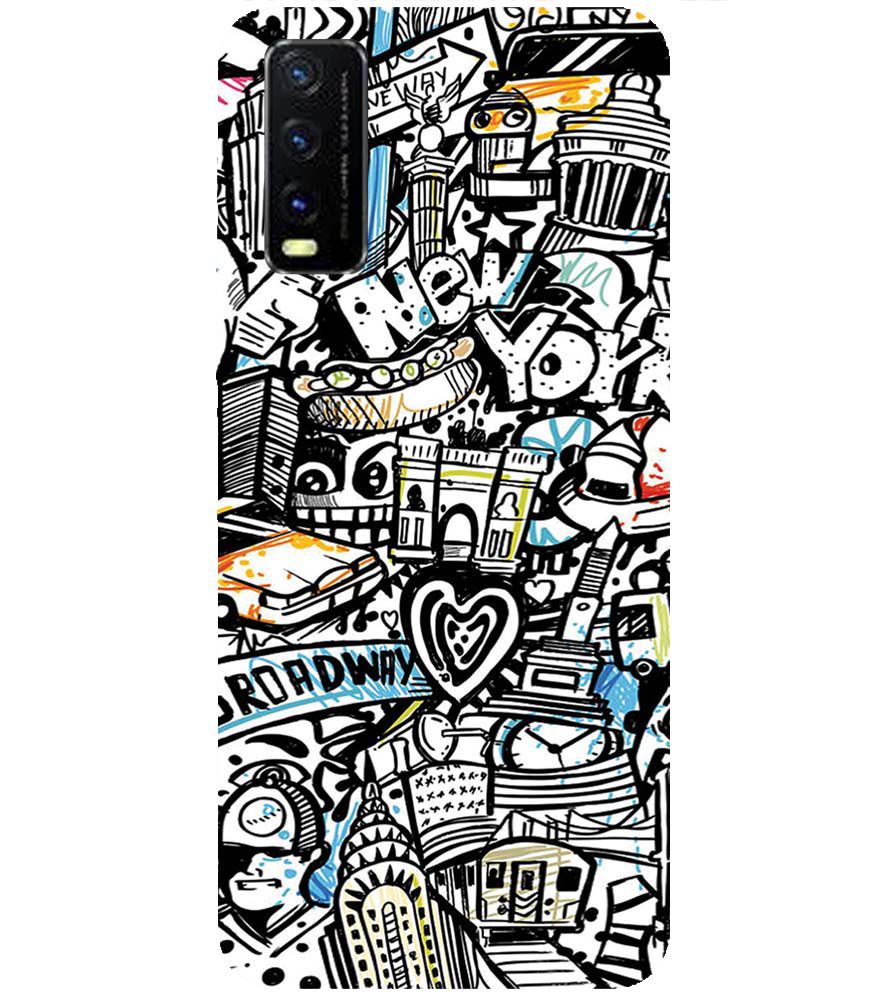 D2074-Cool Graffiti Back Cover for vivo Y20s