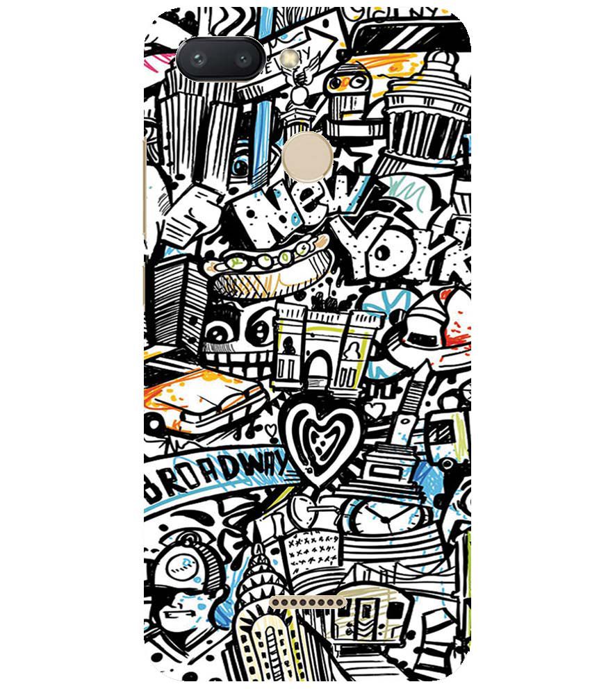 D2074-Cool Graffiti Back Cover for Xiaomi Redmi 6