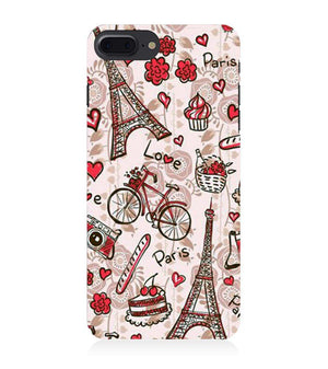 D2109-Love In Paris Back Cover for Apple iPhone 7 Plus