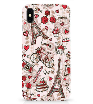 D2109-Love In Paris Back Cover for Apple iPhone X