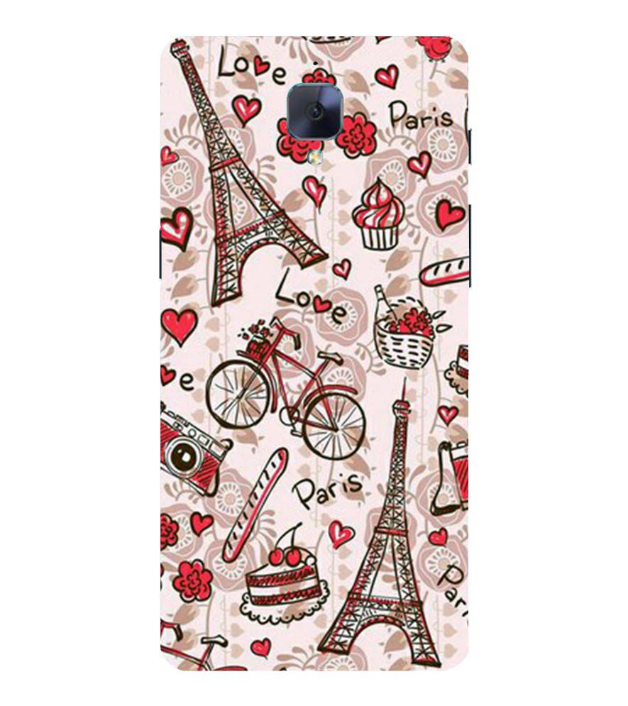 D2109-Love In Paris Back Cover for OnePlus 3 and OnePlus 3T