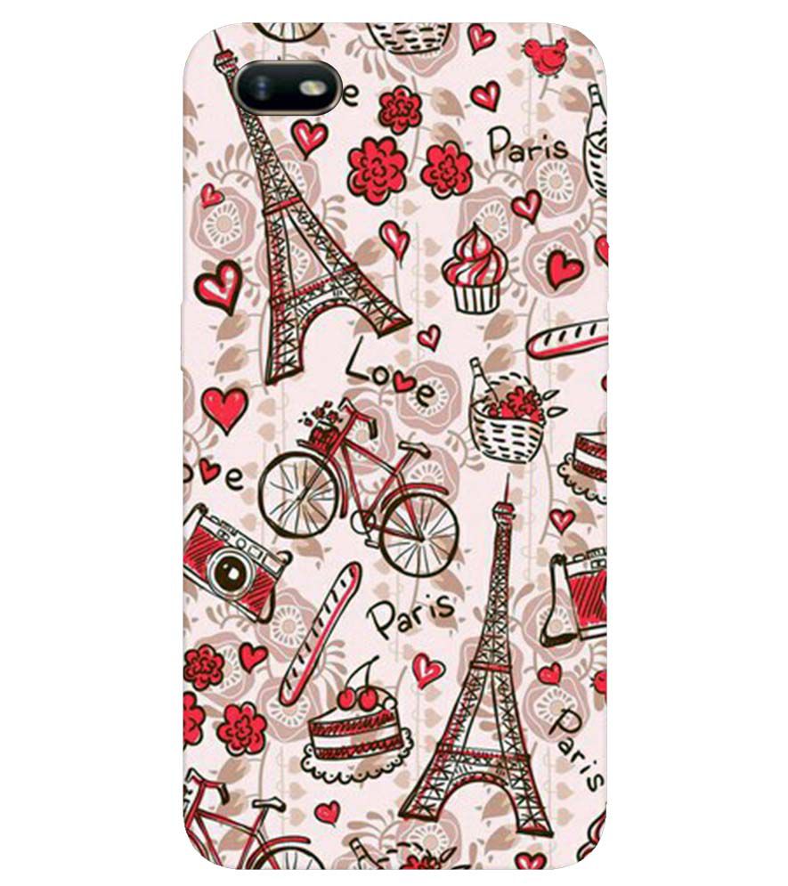 D2109-Love In Paris Back Cover for Oppo A1k