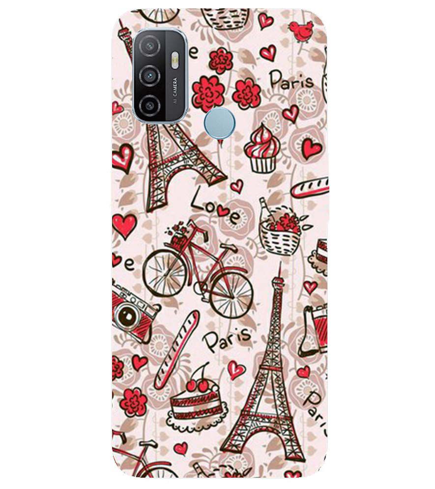 D2109-Love In Paris Back Cover for Oppo A53
