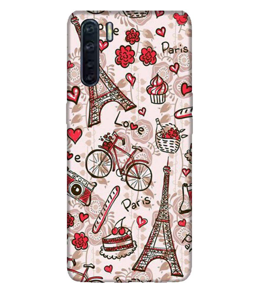 D2109-Love In Paris Back Cover for Oppo F15