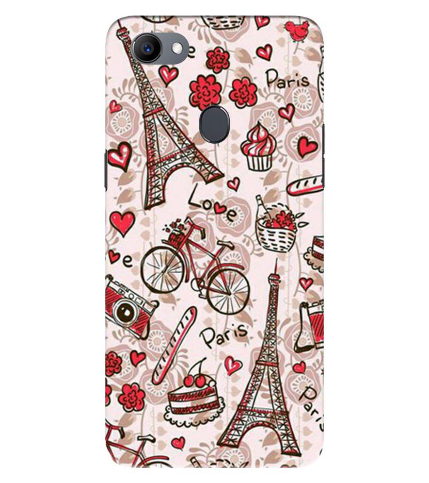 D2109-Love In Paris Back Cover for Oppo F5 Plus