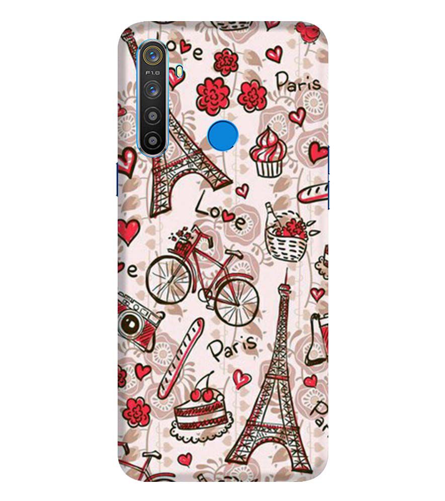 D2109-Love In Paris Back Cover for Realme Narzo 10