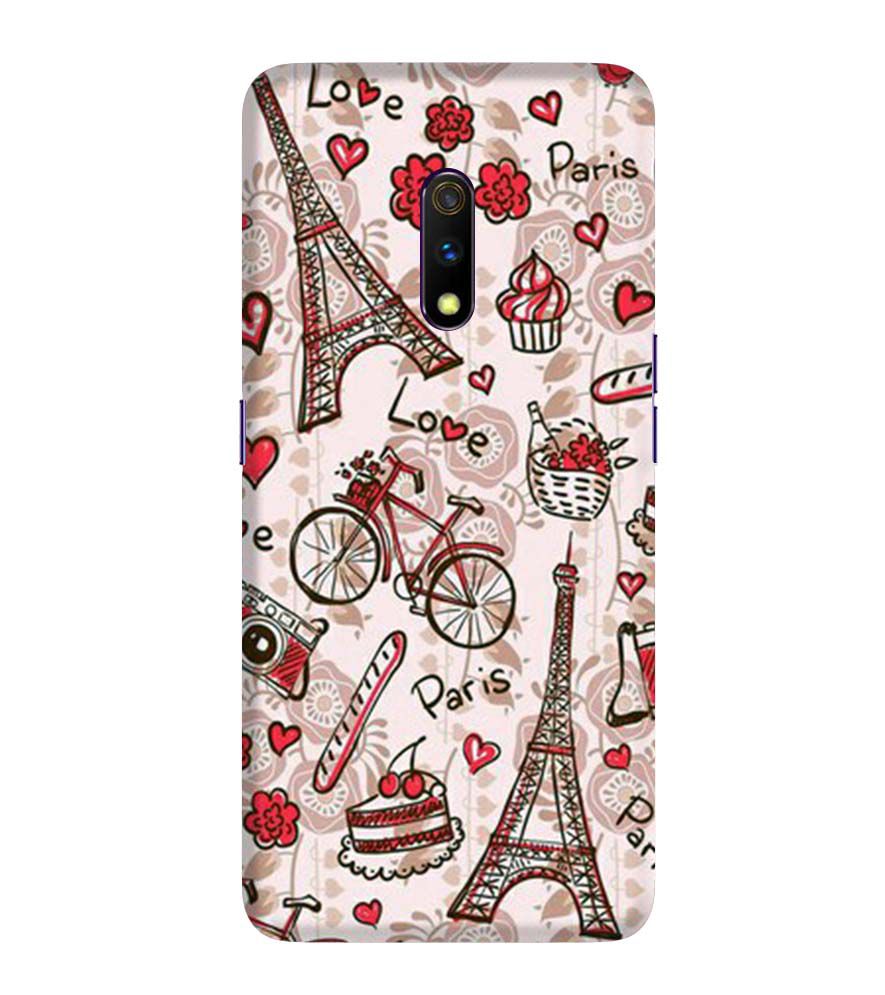 D2109-Love In Paris Back Cover for Realme X