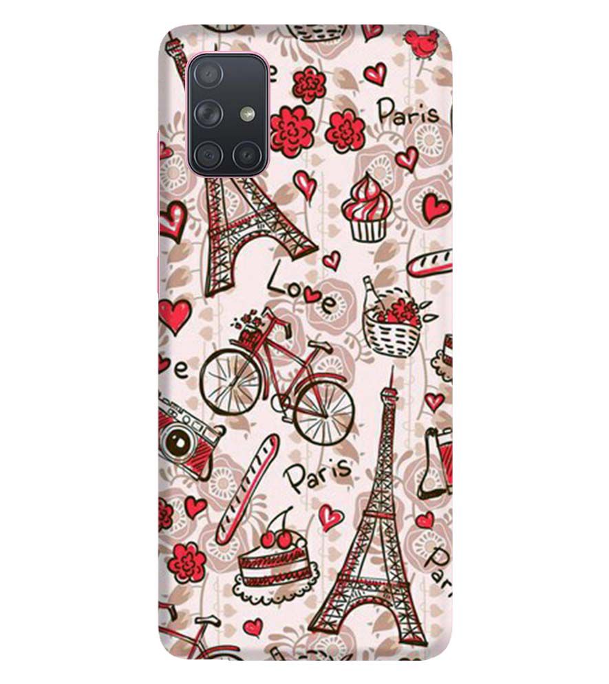 D2109-Love In Paris Back Cover for Samsung Galaxy A71