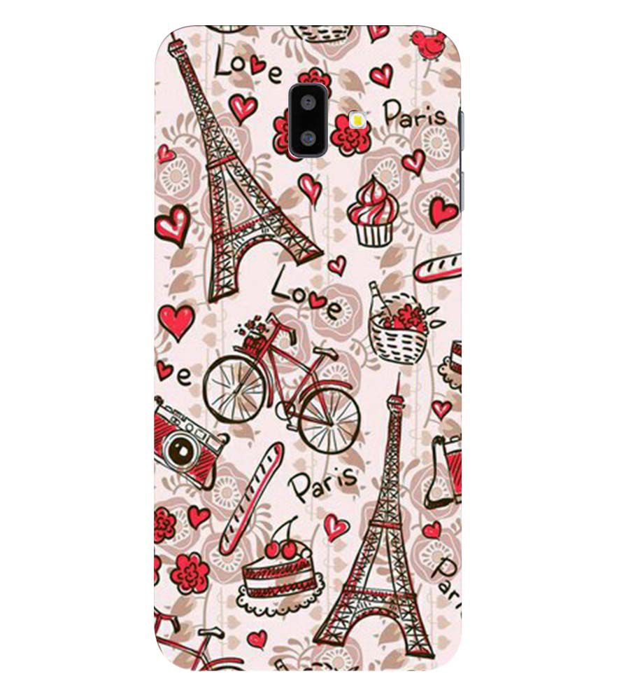 D2109-Love In Paris Back Cover for Samsung Galaxy J6+